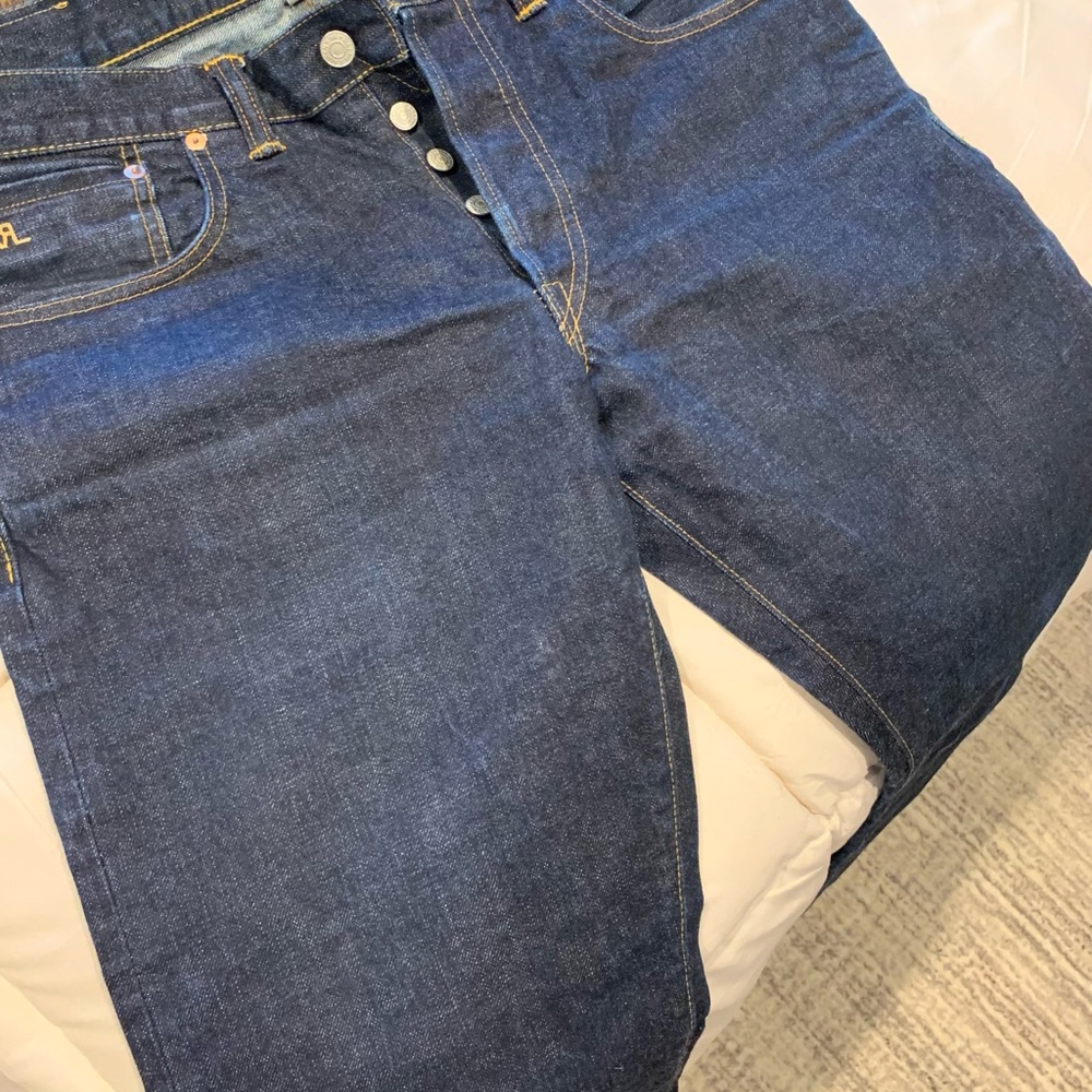 Ralph Lauren Double RL Dark Indigo Slim Men’s Jeans - Picture 4 of 11